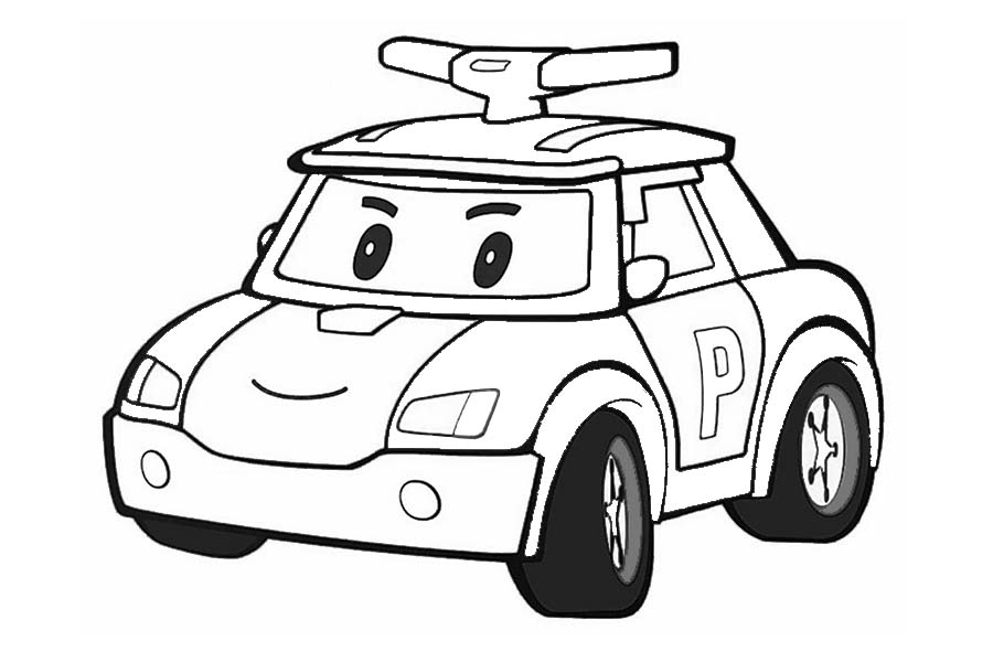 Children's coloring book cars